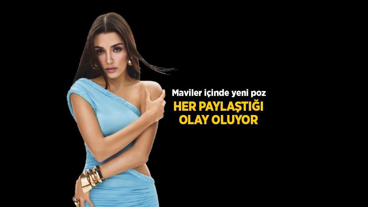 Paylaşmaya doyamadı! Hande Erçel’den maviler içinde yeni poz