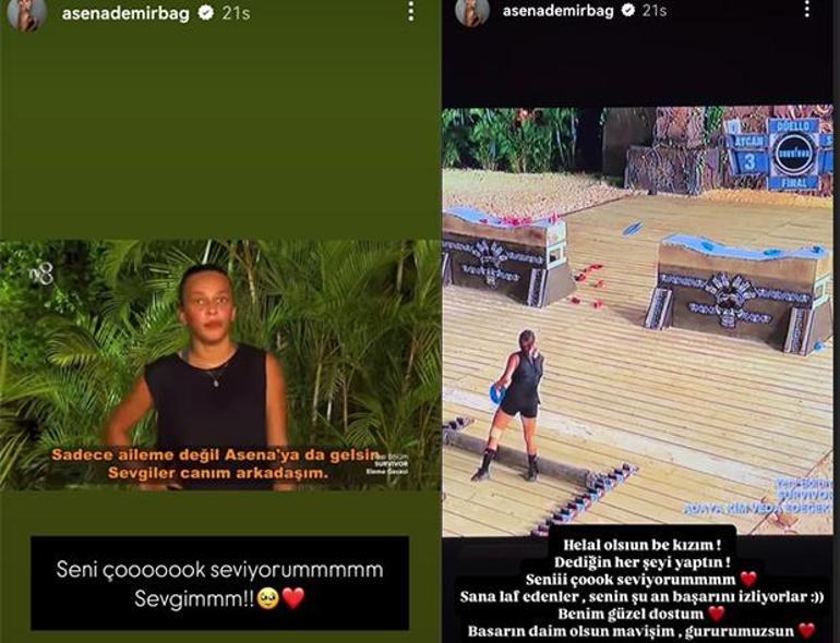 Survivor'da Aycan - Sevgi düellosu! Asena Demirbağ destek verdiği yarışmacıya mesaj yağdırdı