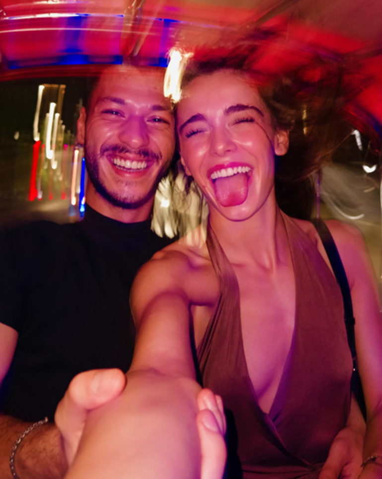 Sevgililerin yeni tatil rotası belli oldu! Kubilay Aka ve Hafsanur Sancaktutan'dan eğlenceli pozlar!