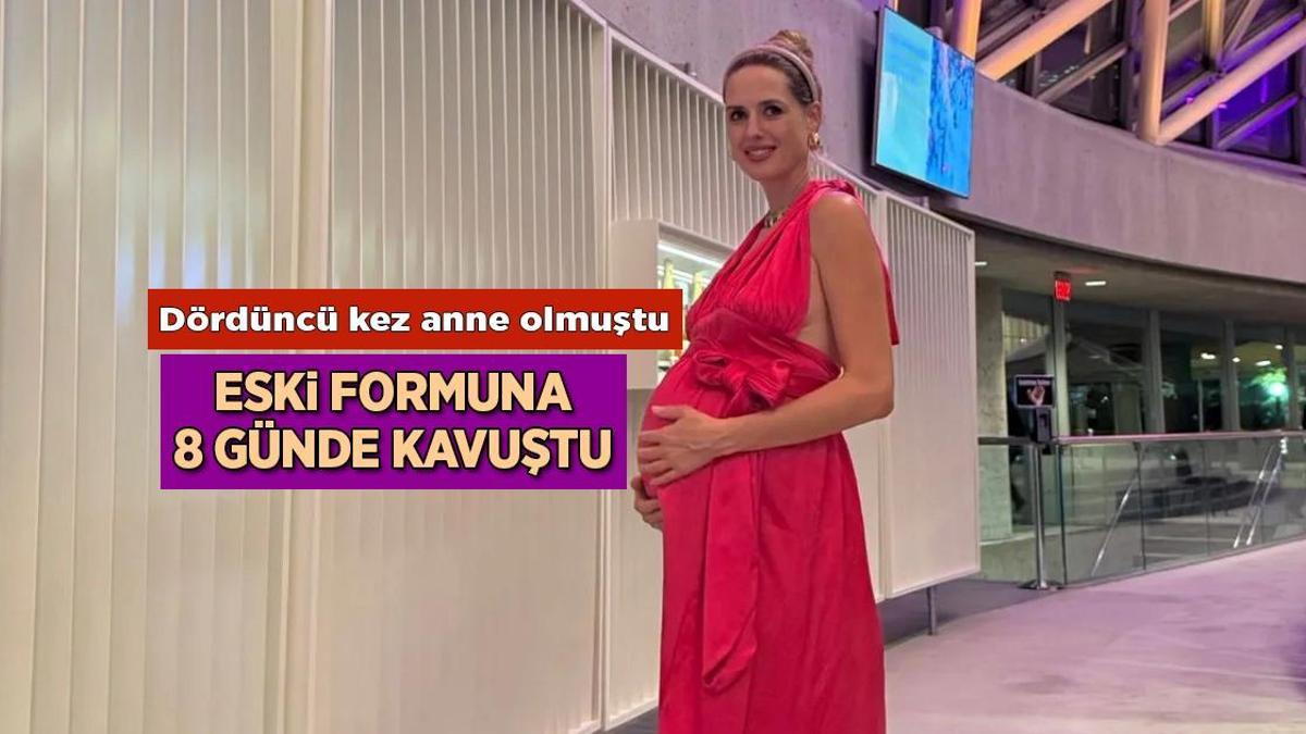 Dördüncü kez anne olmuştu! Sadece 8 günde fazla kilolarından kurtuldu, eski formuna kavuştu
