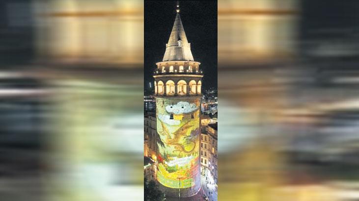 Şehrin sembollerine görsel şov