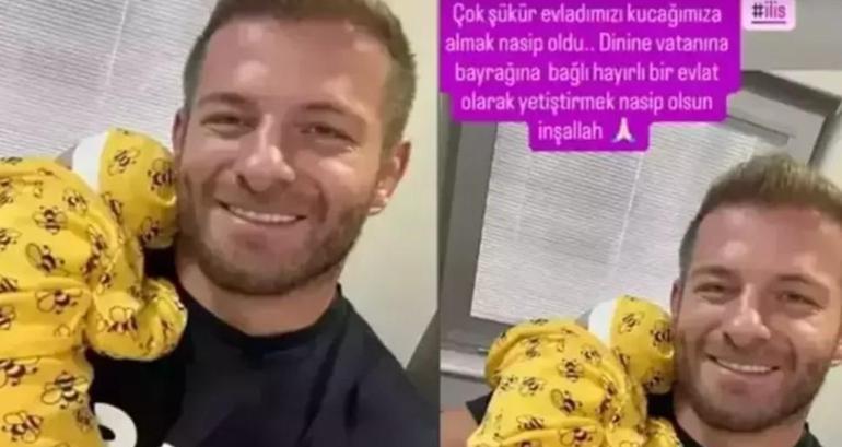 İşte İlis bebek! Survivor İsmail Balaban ve eşinden mutlu aile pozu