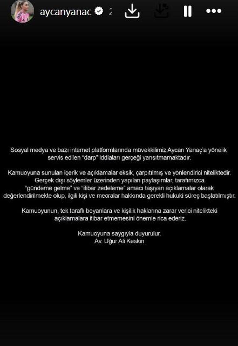 Hakkında darp iddiaları çıkmıştı! Aycan Yanaç'tan ilk açıklama geldi