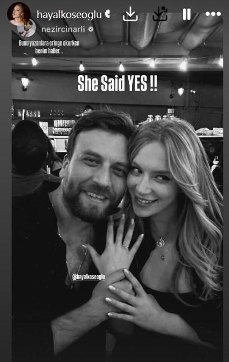 Doğum gününde teklifi kaptı! Hayal Köseoğlu ve Nezir Çınarlı evleniyor