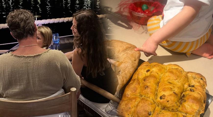 Kıvanç Tatlıtuğ’un oğlu Kurt Efe’den ekmek şov! Başak Dizer paylaştı