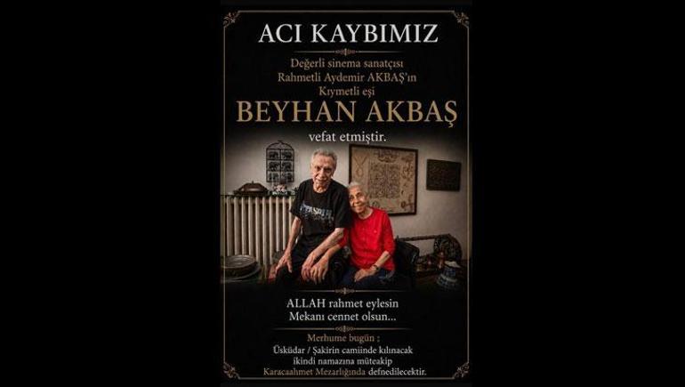 Aydemir Akbaş'ın eşi Beyhan Benek Akbaş vefat etti