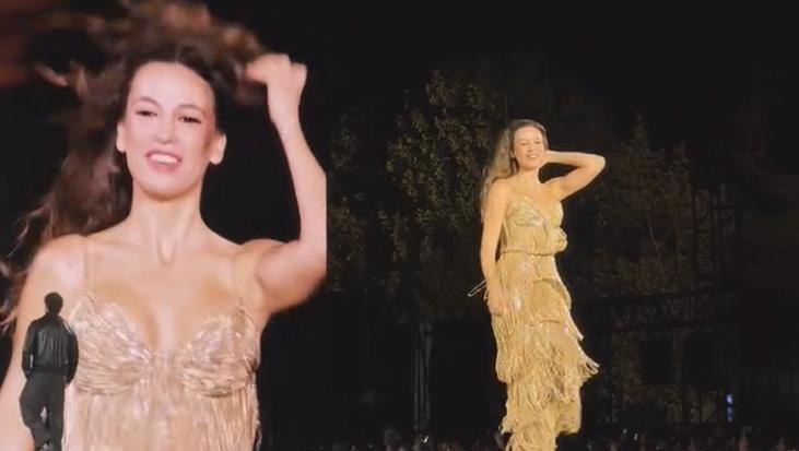Podyumda göz kamaştıran Serenay Sarıkaya’nın elbisesinin fiyatı dudak uçuklattı
