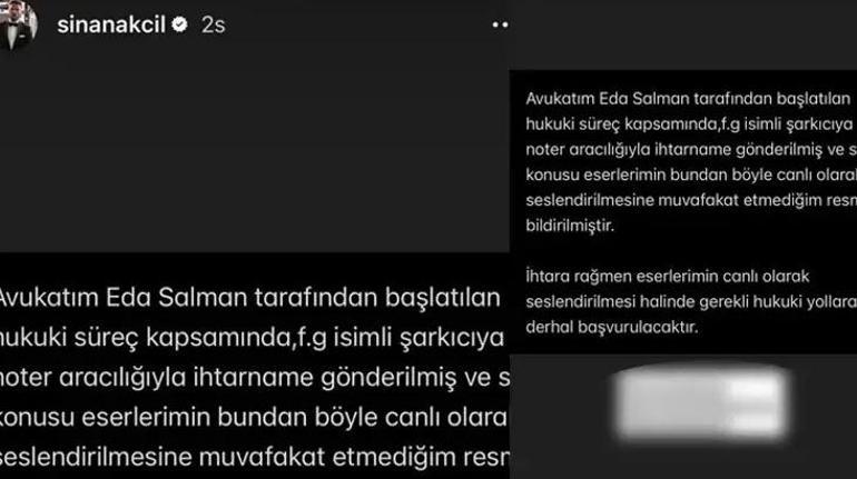 Şarkı polemiği büyüyor! Sinan Akçıl'dan Ferhat Göçer'e uyarı: Hukuki işlem yapacağız